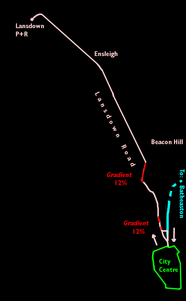 Lansdown route map 20kb